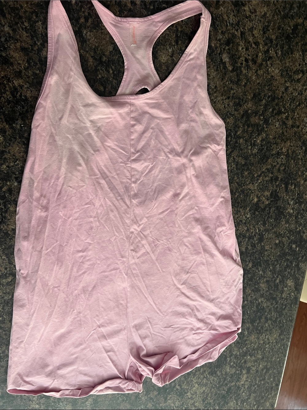 FP Movement by Free People Light Pink Racerback Tank Romper